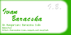 ivan baracska business card